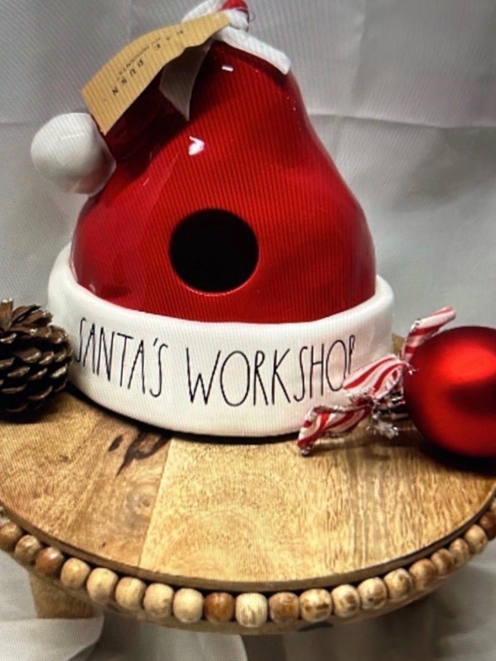 New Rae Dunn Santa’s Workshop birdhouse decor new in box